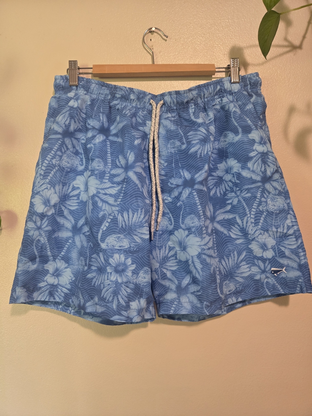 Southern Lure Large Men's Blue Floral Swim Trunks